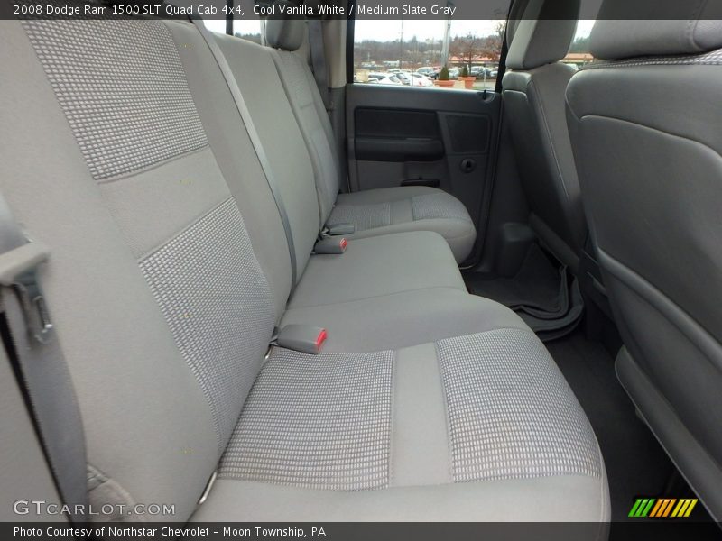 Cool Vanilla White / Medium Slate Gray 2008 Dodge Ram 1500 SLT Quad Cab 4x4