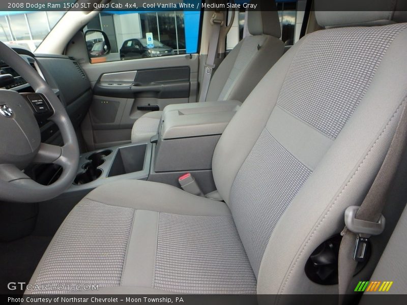 Cool Vanilla White / Medium Slate Gray 2008 Dodge Ram 1500 SLT Quad Cab 4x4