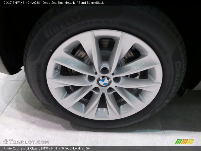 Deep Sea Blue Metallic / Sand Beige/Black 2017 BMW X3 xDrive28i