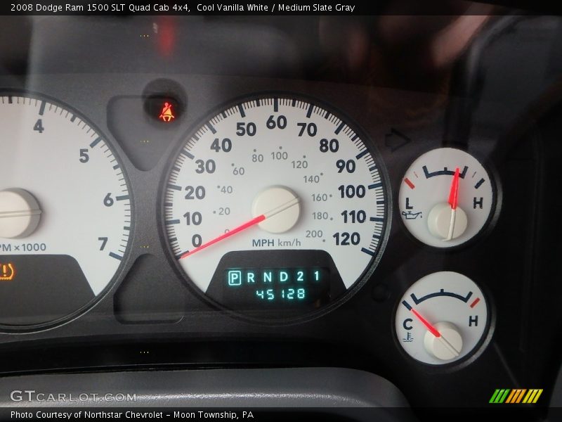 Cool Vanilla White / Medium Slate Gray 2008 Dodge Ram 1500 SLT Quad Cab 4x4