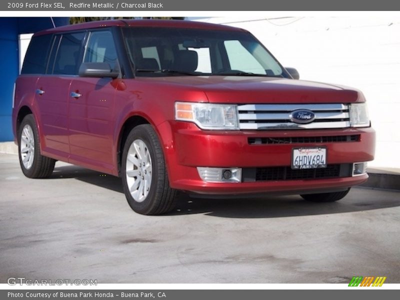 Redfire Metallic / Charcoal Black 2009 Ford Flex SEL