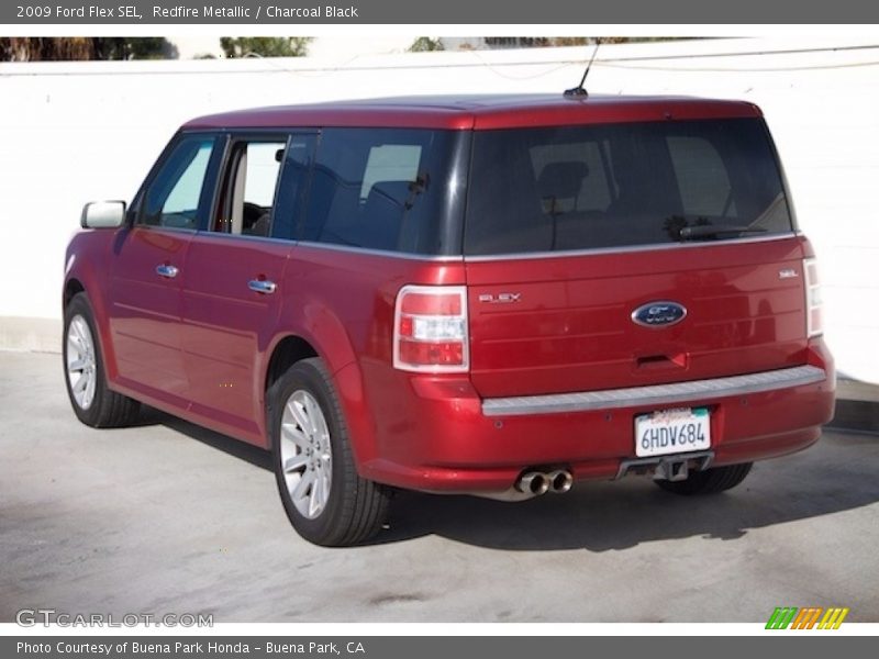 Redfire Metallic / Charcoal Black 2009 Ford Flex SEL