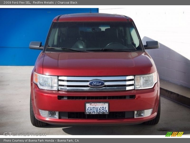 Redfire Metallic / Charcoal Black 2009 Ford Flex SEL
