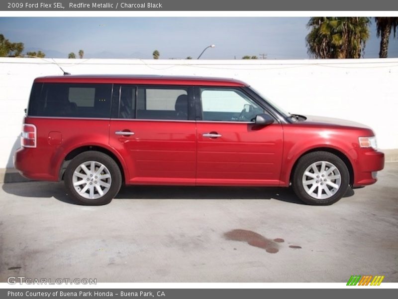Redfire Metallic / Charcoal Black 2009 Ford Flex SEL