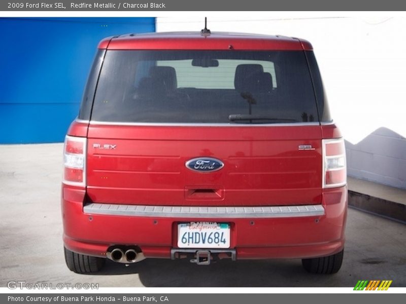 Redfire Metallic / Charcoal Black 2009 Ford Flex SEL