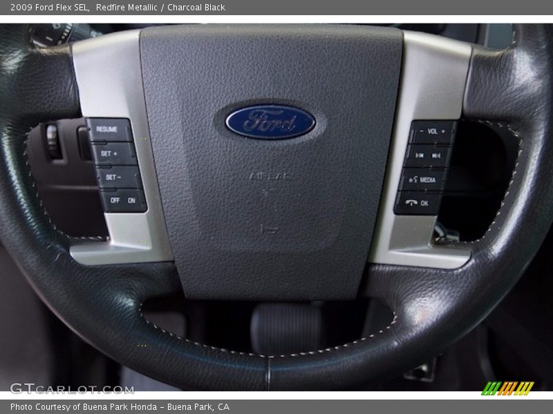 Redfire Metallic / Charcoal Black 2009 Ford Flex SEL