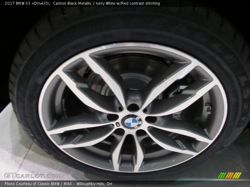 Carbon Black Metallic / Ivory White w/Red contrast stitching 2017 BMW X3 xDrive35i