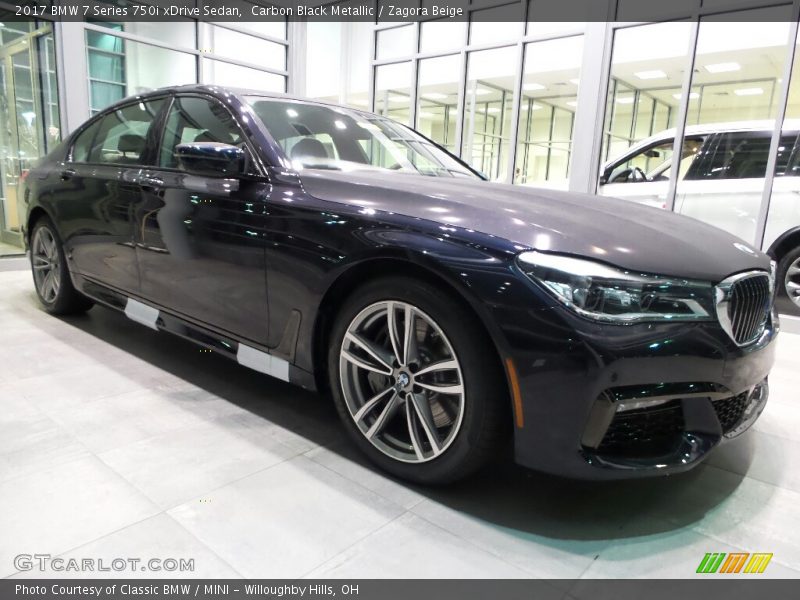 Carbon Black Metallic / Zagora Beige 2017 BMW 7 Series 750i xDrive Sedan