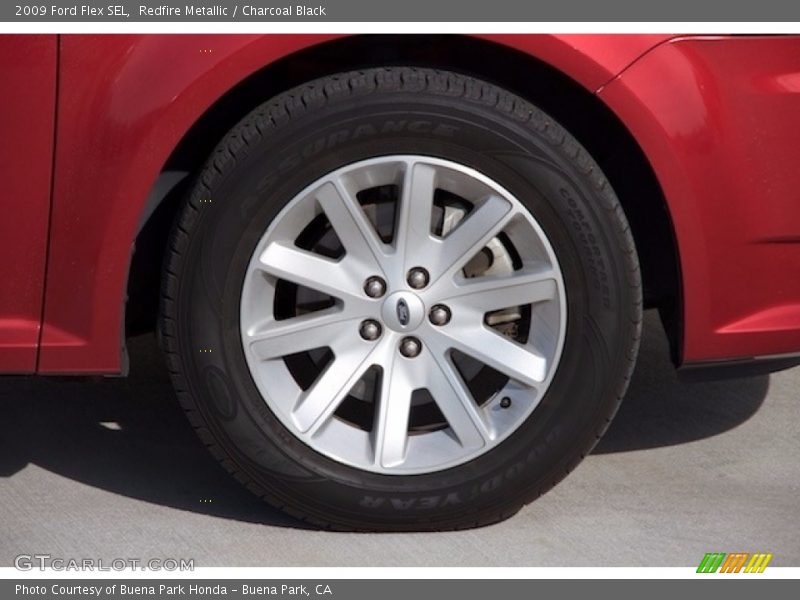 Redfire Metallic / Charcoal Black 2009 Ford Flex SEL