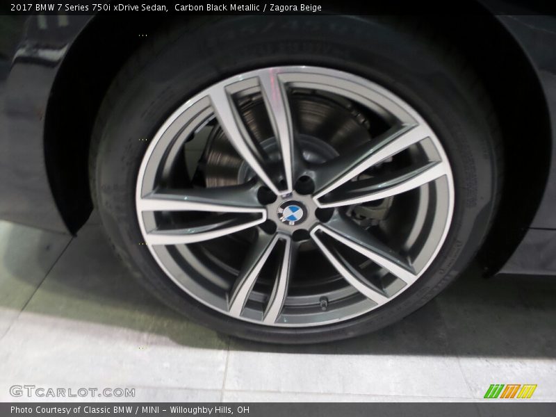 Carbon Black Metallic / Zagora Beige 2017 BMW 7 Series 750i xDrive Sedan
