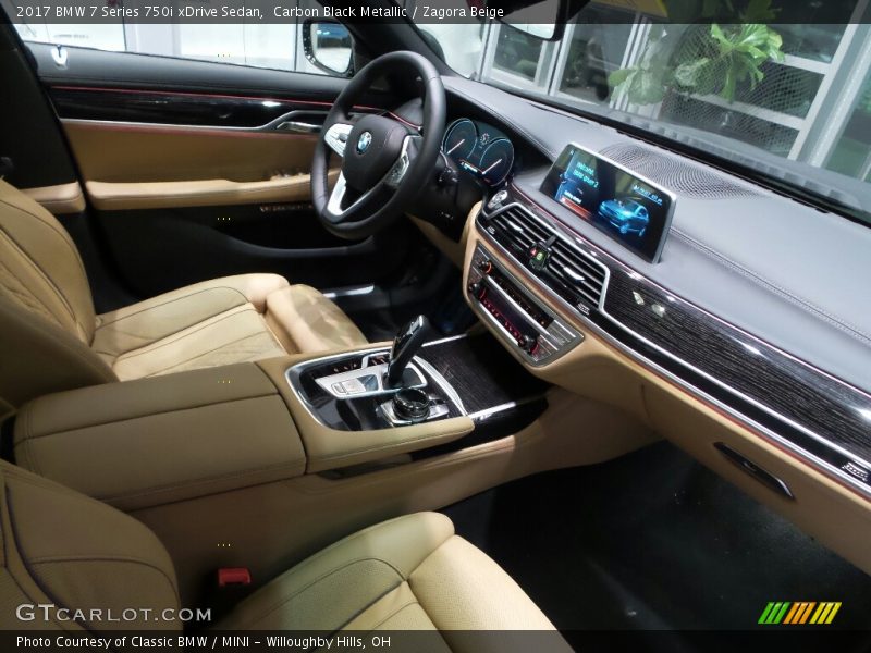 Carbon Black Metallic / Zagora Beige 2017 BMW 7 Series 750i xDrive Sedan