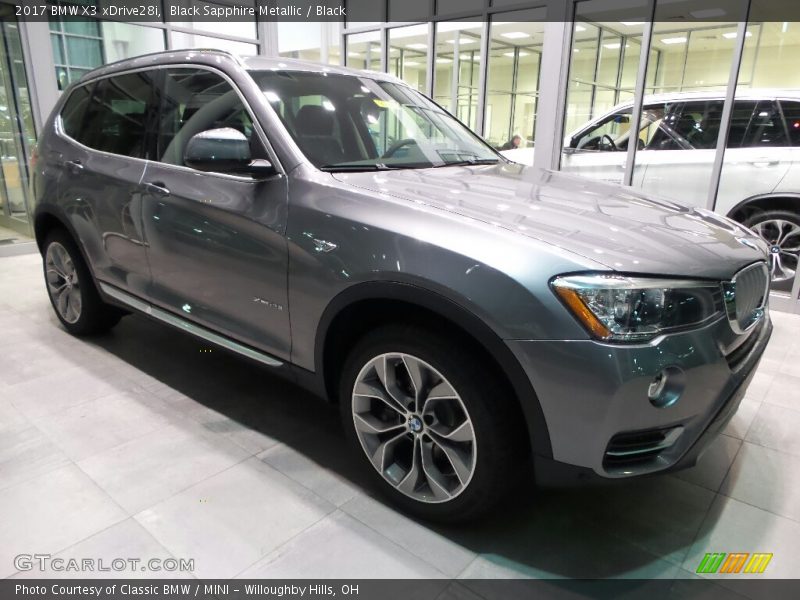 Black Sapphire Metallic / Black 2017 BMW X3 xDrive28i