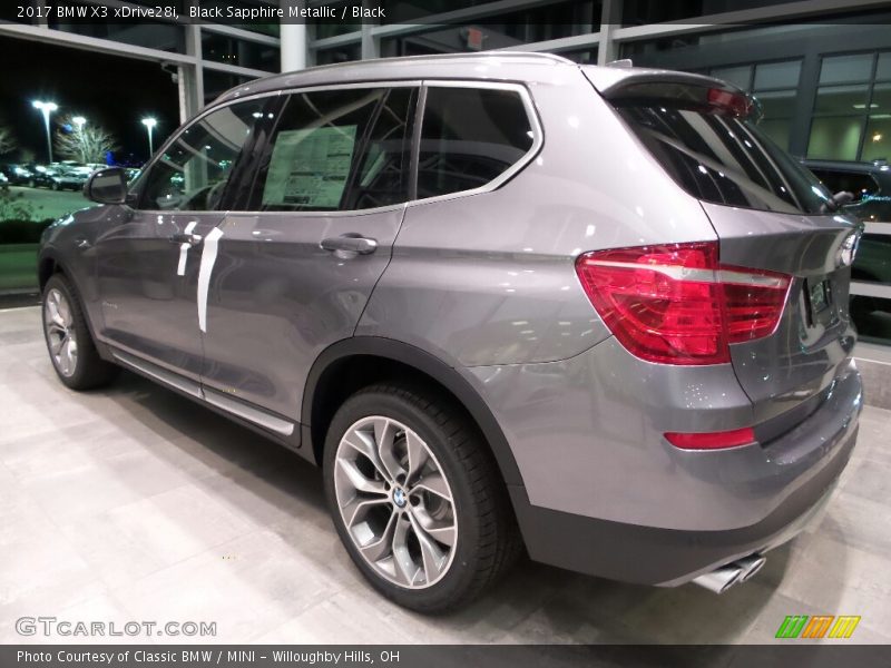 Black Sapphire Metallic / Black 2017 BMW X3 xDrive28i