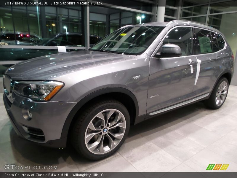 Black Sapphire Metallic / Black 2017 BMW X3 xDrive28i