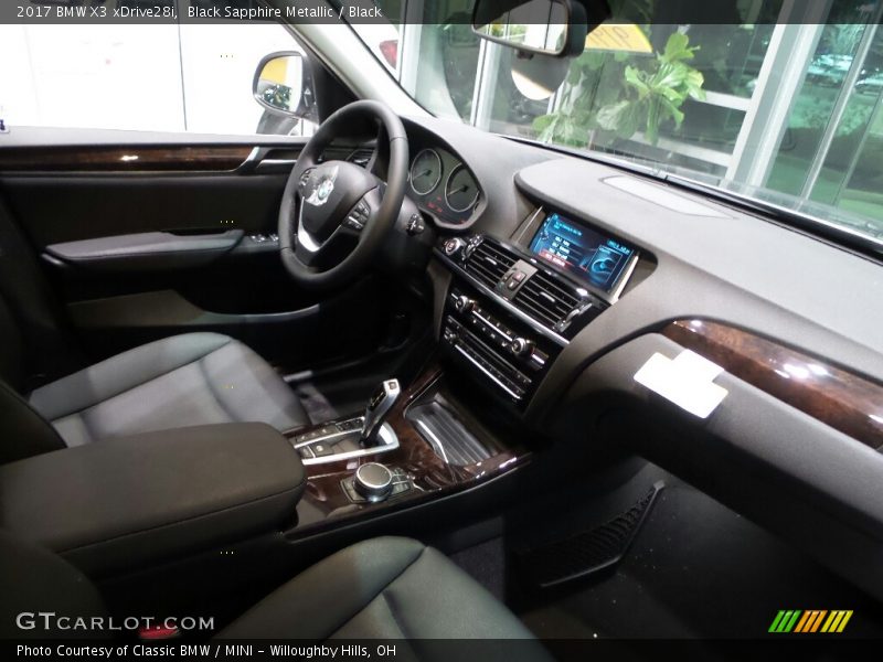 Black Sapphire Metallic / Black 2017 BMW X3 xDrive28i