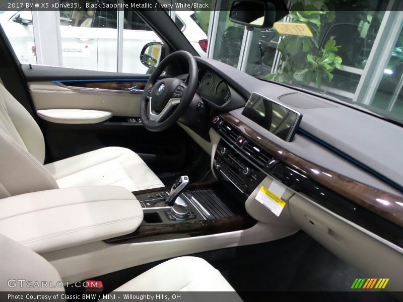 Black Sapphire Metallic / Ivory White/Black 2017 BMW X5 xDrive35i