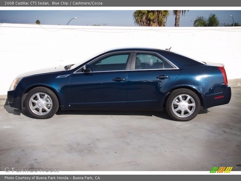 Blue Chip / Cashmere/Cocoa 2008 Cadillac CTS Sedan