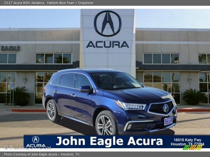 Fathom Blue Pearl / Graystone 2017 Acura MDX Advance