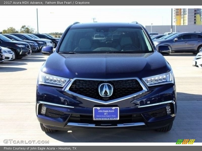 Fathom Blue Pearl / Graystone 2017 Acura MDX Advance