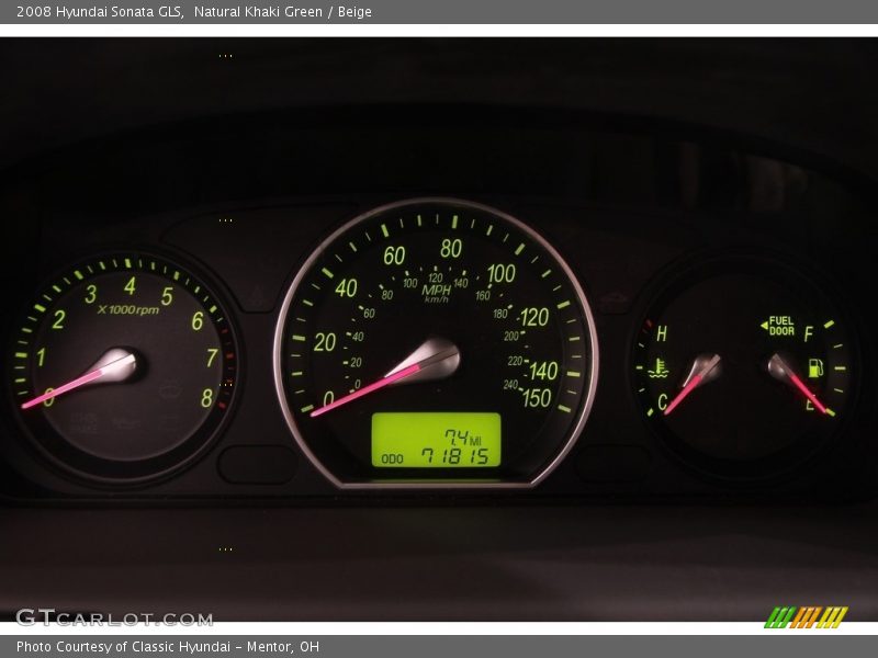 Natural Khaki Green / Beige 2008 Hyundai Sonata GLS