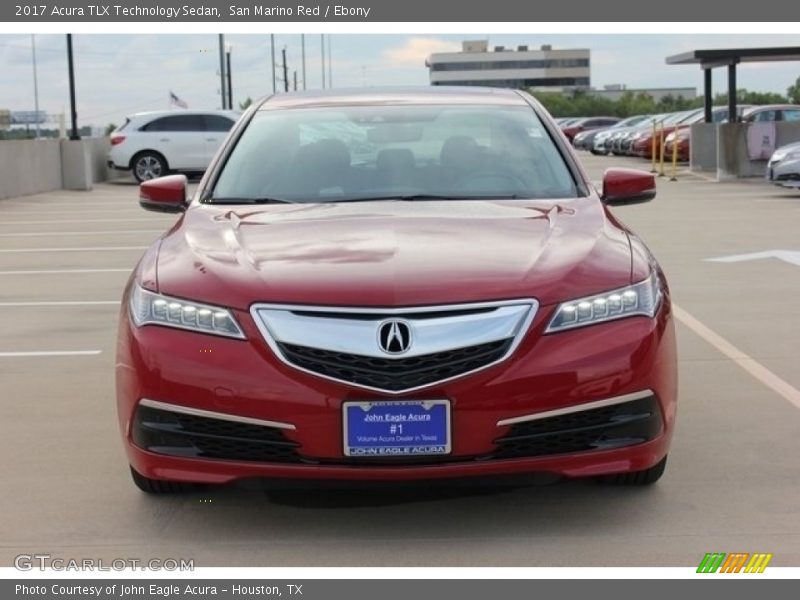 San Marino Red / Ebony 2017 Acura TLX Technology Sedan