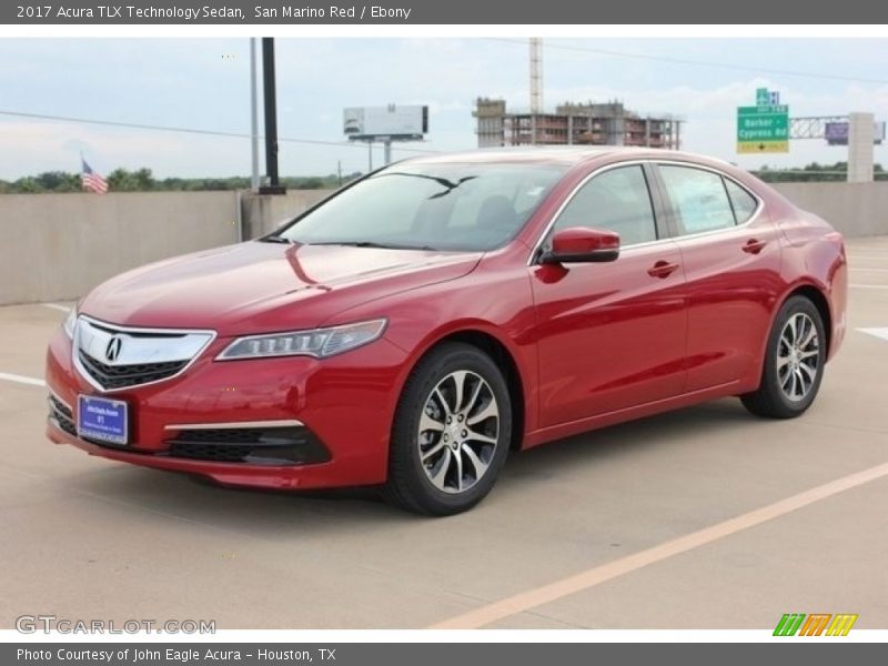 San Marino Red / Ebony 2017 Acura TLX Technology Sedan