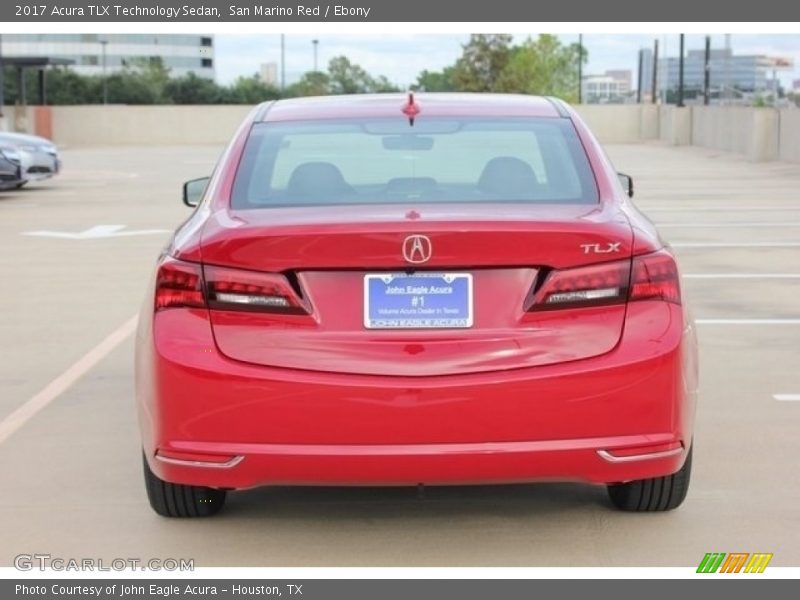 San Marino Red / Ebony 2017 Acura TLX Technology Sedan