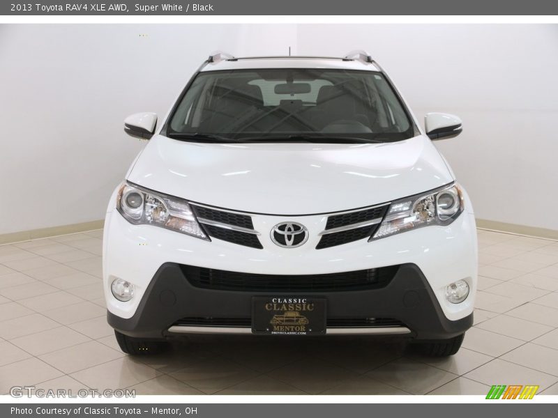 Super White / Black 2013 Toyota RAV4 XLE AWD