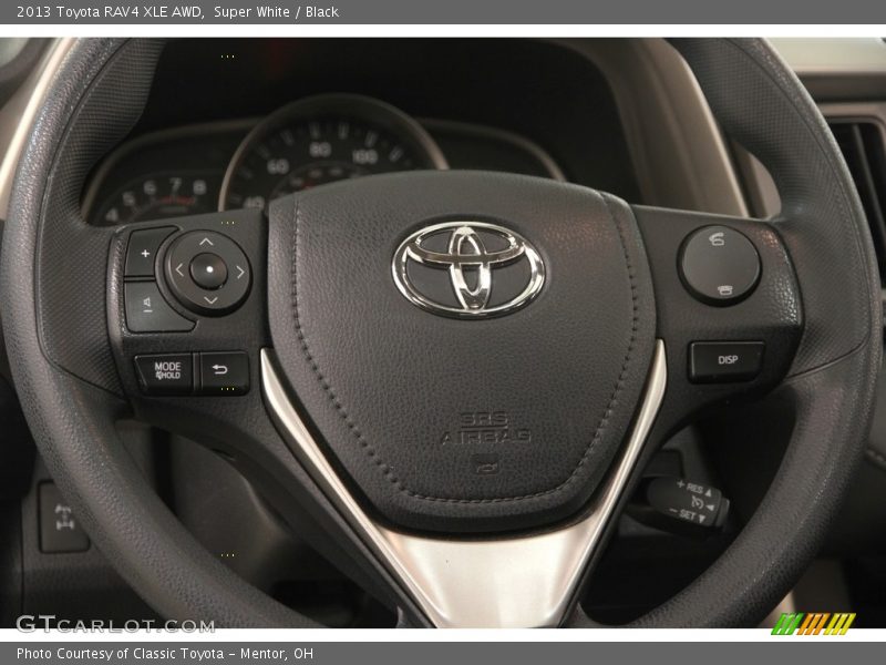 Super White / Black 2013 Toyota RAV4 XLE AWD