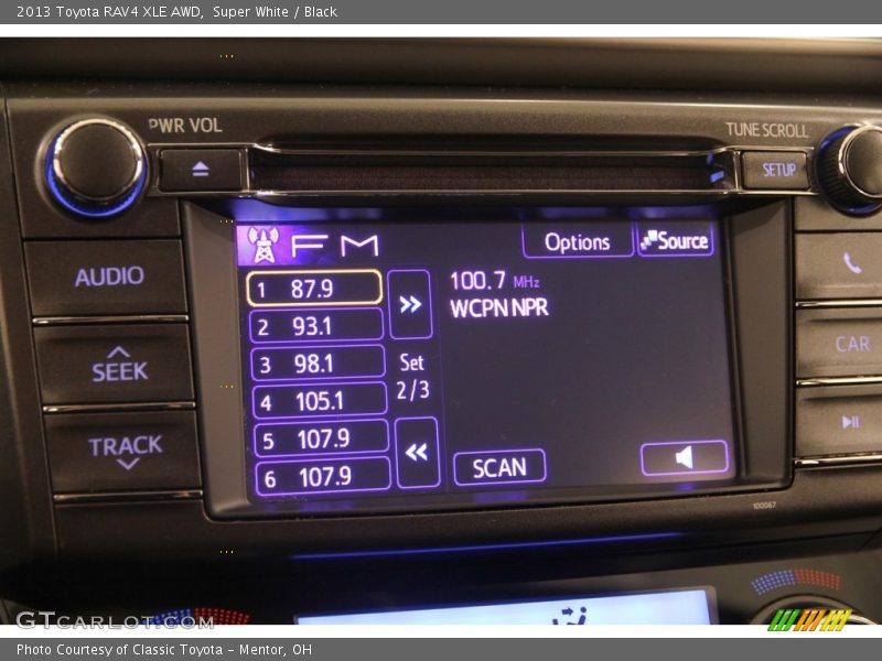Super White / Black 2013 Toyota RAV4 XLE AWD