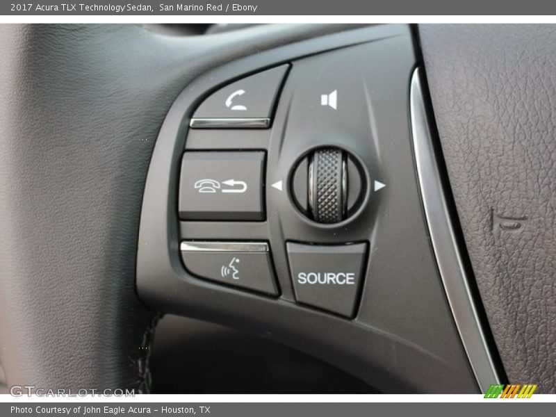 San Marino Red / Ebony 2017 Acura TLX Technology Sedan