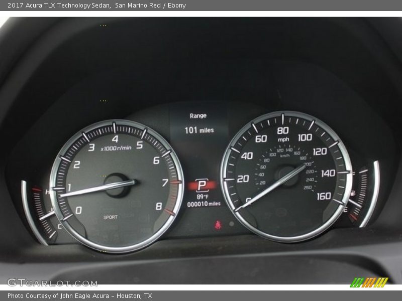 San Marino Red / Ebony 2017 Acura TLX Technology Sedan