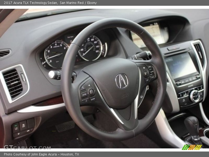 San Marino Red / Ebony 2017 Acura TLX Technology Sedan