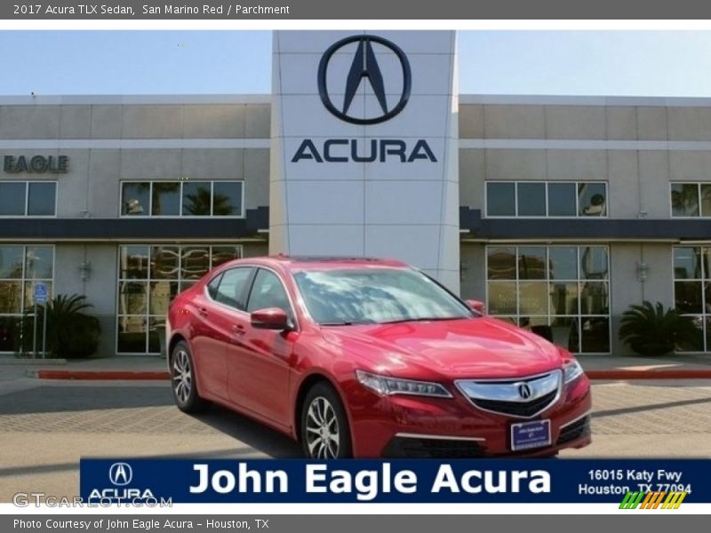 San Marino Red / Parchment 2017 Acura TLX Sedan