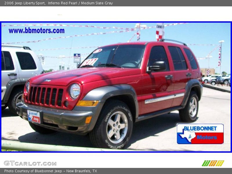 Inferno Red Pearl / Medium Slate Gray 2006 Jeep Liberty Sport