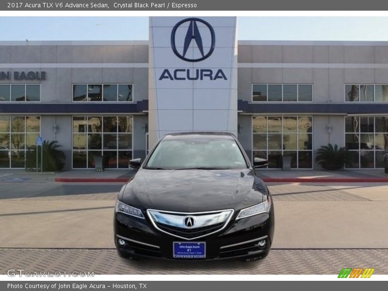 Crystal Black Pearl / Espresso 2017 Acura TLX V6 Advance Sedan