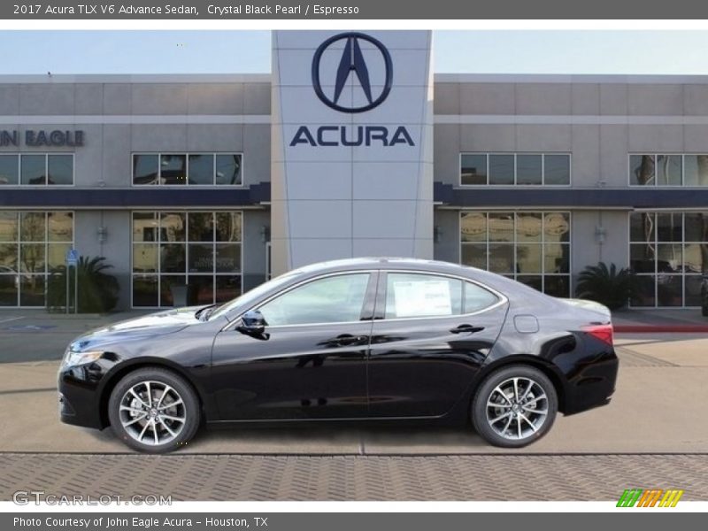 Crystal Black Pearl / Espresso 2017 Acura TLX V6 Advance Sedan