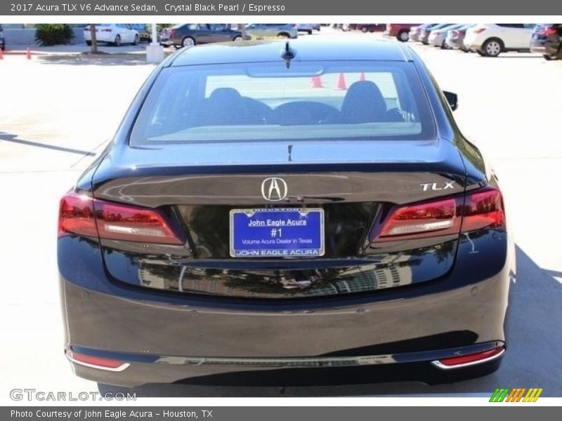 Crystal Black Pearl / Espresso 2017 Acura TLX V6 Advance Sedan