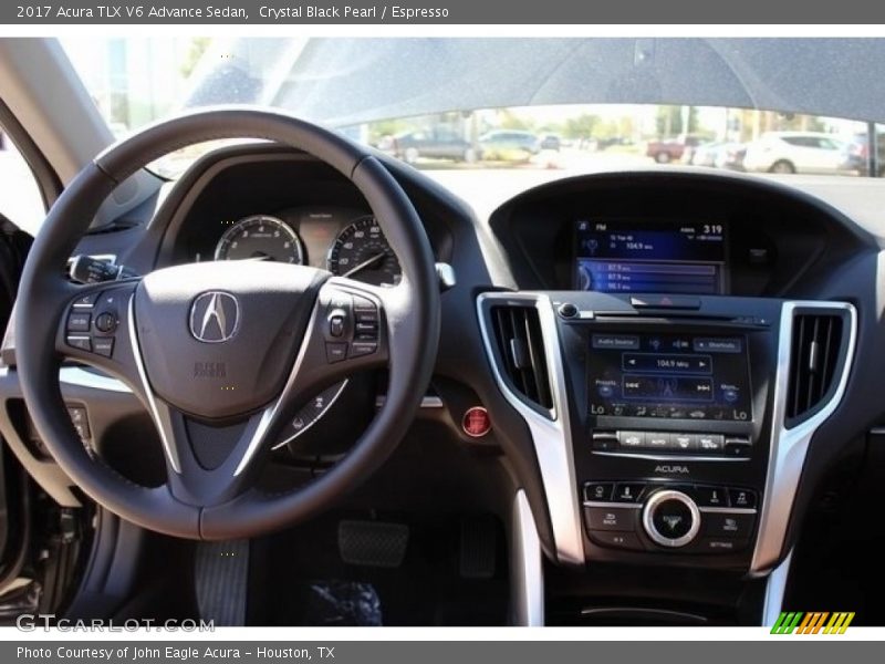 Crystal Black Pearl / Espresso 2017 Acura TLX V6 Advance Sedan
