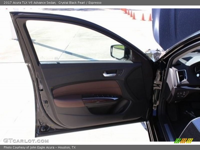 Crystal Black Pearl / Espresso 2017 Acura TLX V6 Advance Sedan