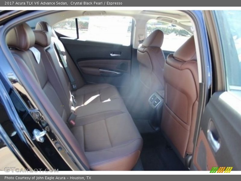 Crystal Black Pearl / Espresso 2017 Acura TLX V6 Advance Sedan
