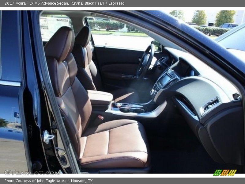 Crystal Black Pearl / Espresso 2017 Acura TLX V6 Advance Sedan