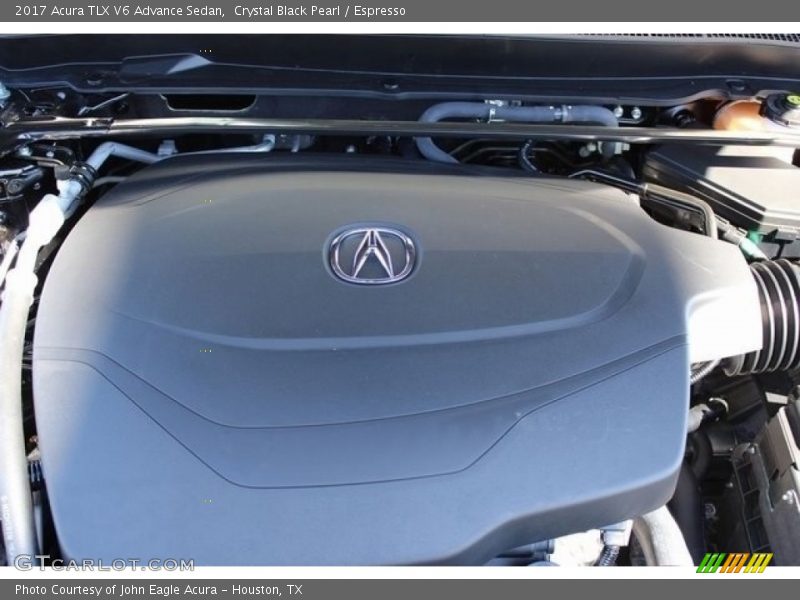 Crystal Black Pearl / Espresso 2017 Acura TLX V6 Advance Sedan