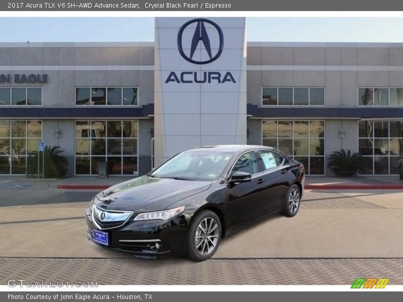Crystal Black Pearl / Espresso 2017 Acura TLX V6 SH-AWD Advance Sedan