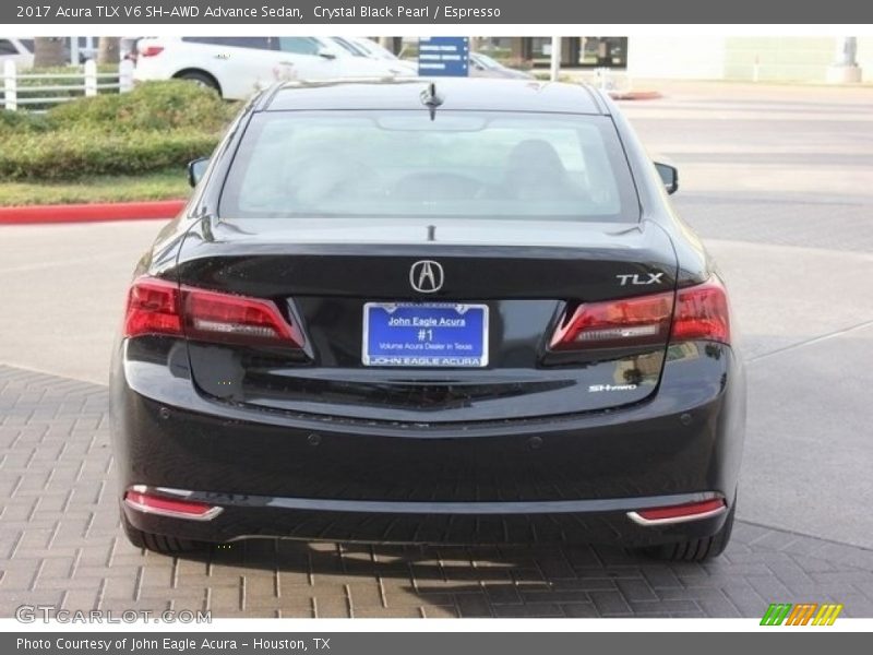 Crystal Black Pearl / Espresso 2017 Acura TLX V6 SH-AWD Advance Sedan