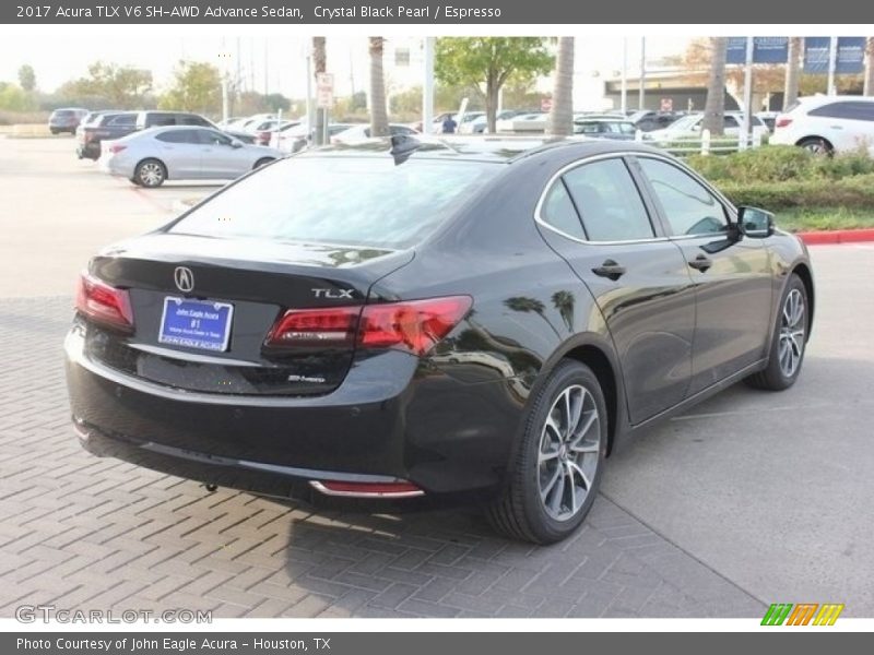 Crystal Black Pearl / Espresso 2017 Acura TLX V6 SH-AWD Advance Sedan