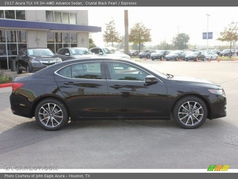 Crystal Black Pearl / Espresso 2017 Acura TLX V6 SH-AWD Advance Sedan