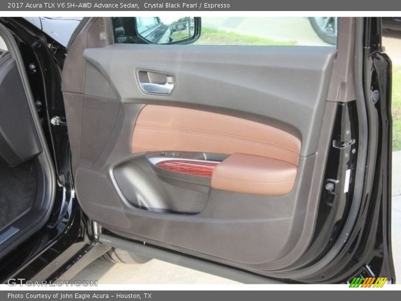 Crystal Black Pearl / Espresso 2017 Acura TLX V6 SH-AWD Advance Sedan