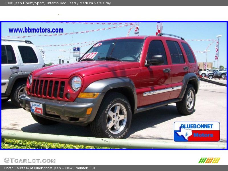Inferno Red Pearl / Medium Slate Gray 2006 Jeep Liberty Sport