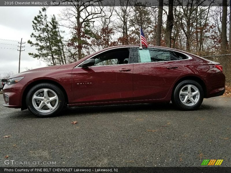 Butte Red Metallic / Jet Black 2016 Chevrolet Malibu LS
